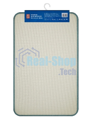 Коврик для ванной Еврогарант Pietra, 50х80 см, аквамарин, память формы