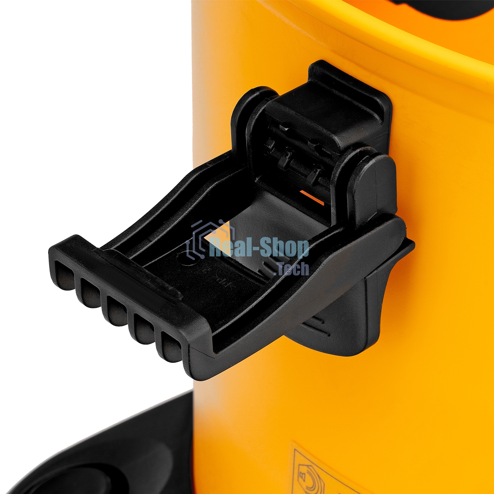 Строительный пылесос Denzel RVC20 желтый, 1400 Вт, уборка сухая/сбор воды/выдув, пылесборник мешок/контейнер, 20 л