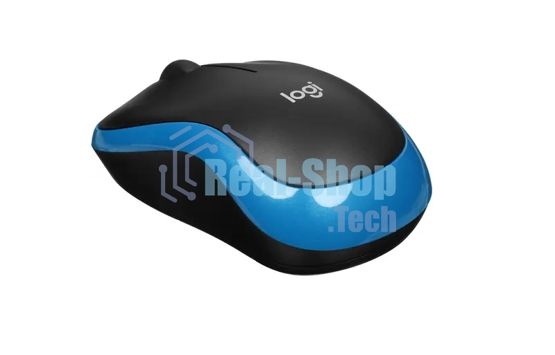 Мышь беспроводная Logitech M185 синий, 1000 dpi, радиоканал, USB, кнопки - 3