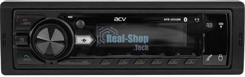 Автомагнитола ACV AVS-401UBR, 1 DIN, Bluetooth, USB Type-A, AUX