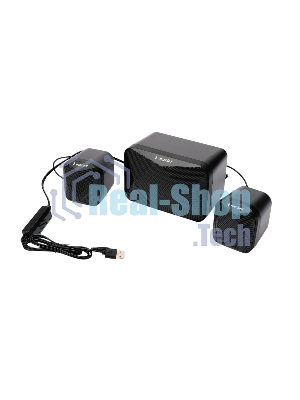 Акустическая система 2.1 Gembird SPK-21R, 11Вт, пластик, рег.громкости, RGB подсветка, черный
