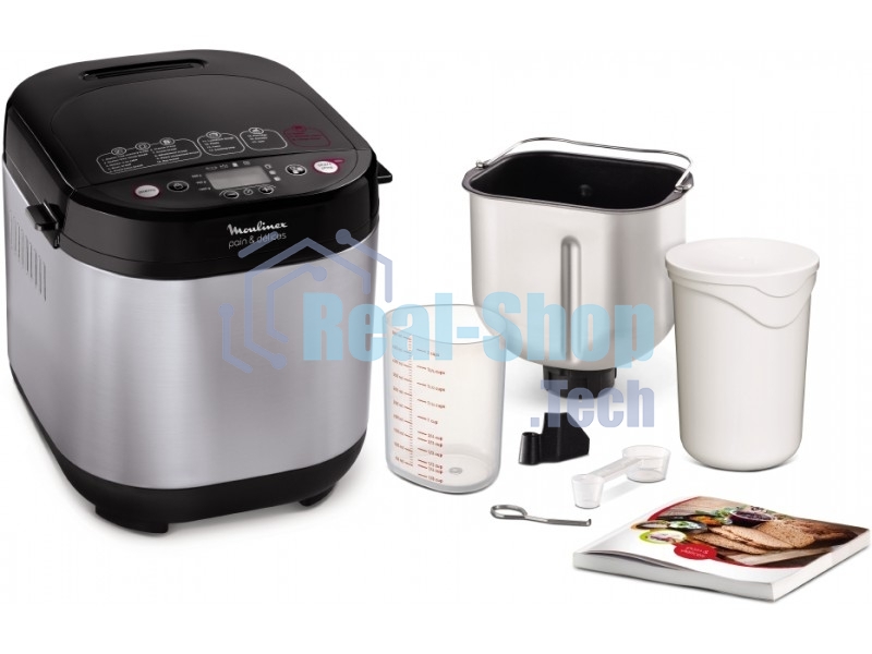 Хлебопечка Moulinex OW240E30 650Вт серебристый/черный