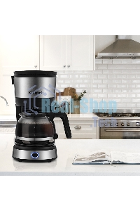 Кофеварка капельная Kitfort КТ-730 черный/серебристый, исп. кофе - молотый, 0,6 л, 750 Вт.