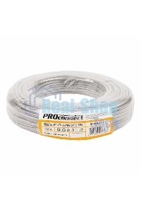 Кабель UTP PROconnect 4PR 24AWG, CCA, cat.5e, PVC, серый, бухта 50 м