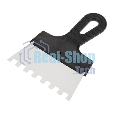 Шпатель фасадный Rexant 150 мм зуб 10х10 нержавеющая сталь, пластмассовая ручка