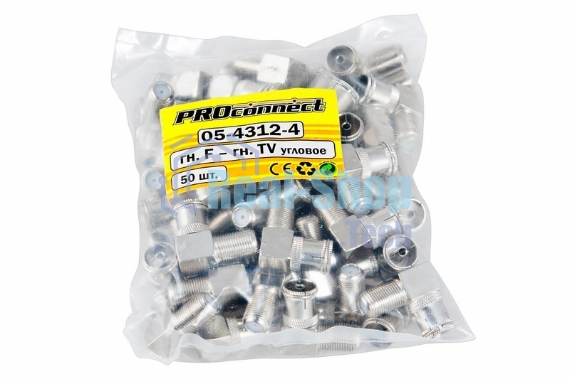 Переход гнездо F-гнездо TV угловой PROCONNECT