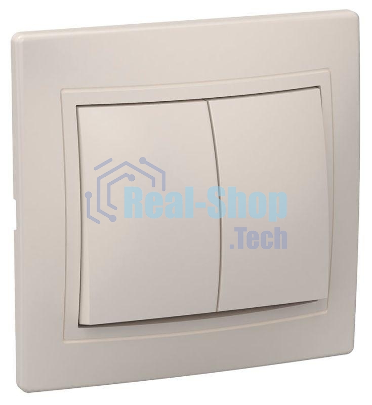 Выключатель 2-кл 10А КВАРТА (кремовый)