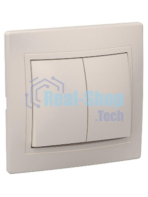Выключатель 2-кл 10А КВАРТА (кремовый)