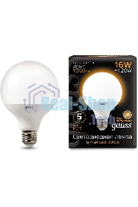 Лампа светодиодная Gauss LED G95 E27 16W 1360lm 3000K 1/32