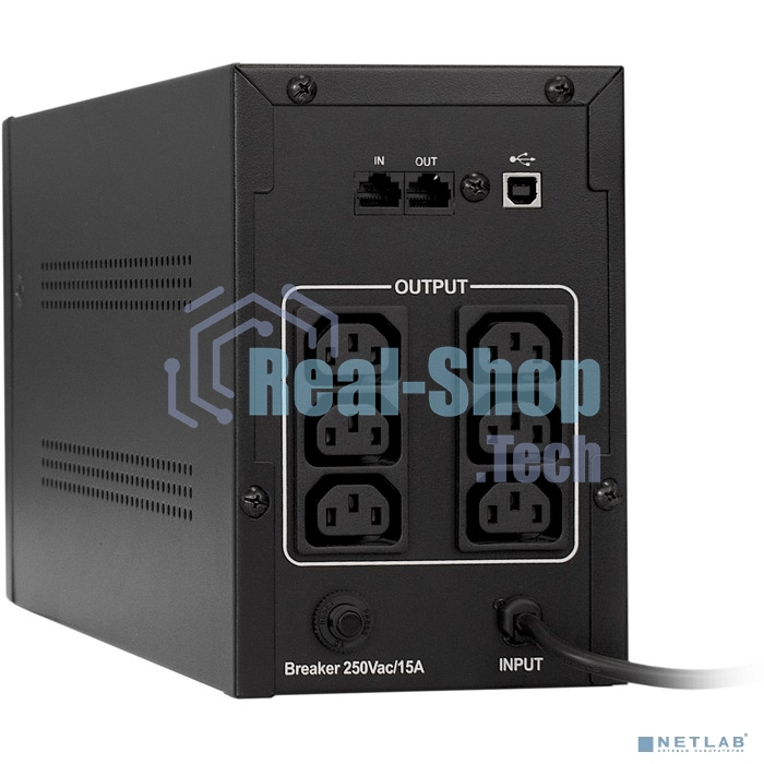 Источник бесперебойного питания ExeGate EP285480RUS SpecialPro UNB-1000.LED.AVR.C13.RJ.USB 1000VA/650W, LED, AVR, 6*IEC-C13, RJ45/11, USB, черный