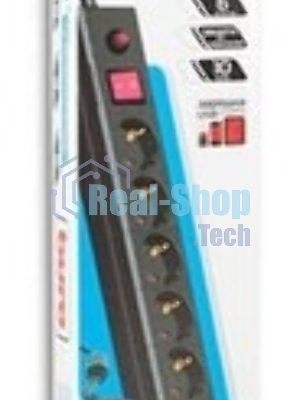 Сетевой фильтр Buro BU-SP1.8 USB 2A-W 1.8 м, 6 розеток, белый, коробка