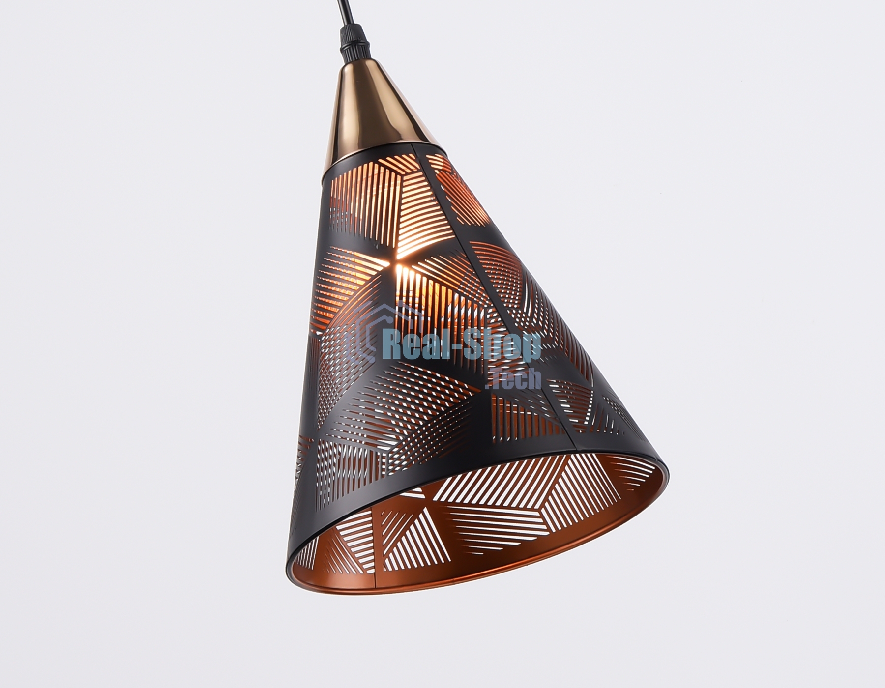 Светильник Ambrella light TR8431 BK/FGD черный/золото E27 max 40W D180*800