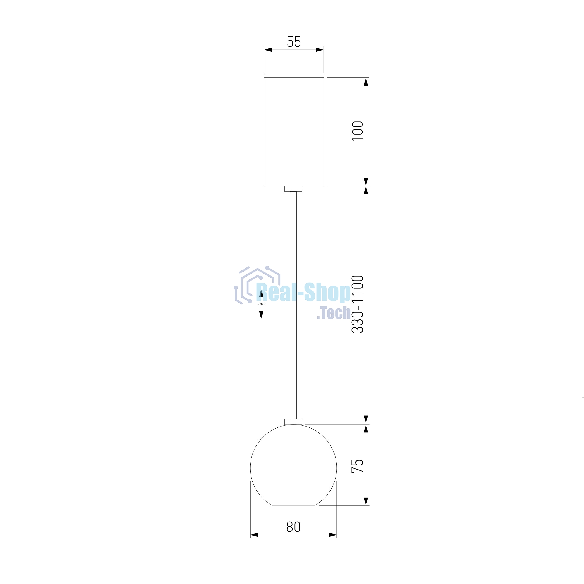 50215/1 LED / подвесной светильник / черный
