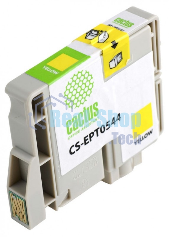 Картридж струйный Cactus CS-EPT0544 желтый для Epson Stylus Photo R800/R1800 (16,2мл)