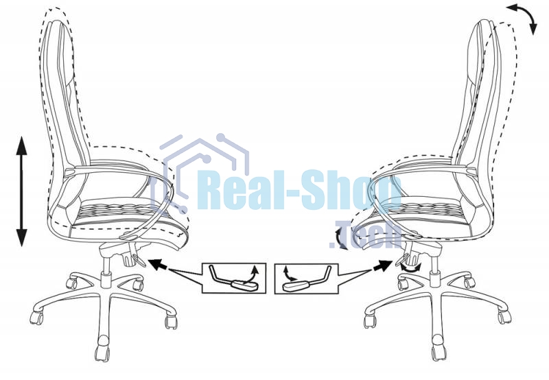 Кресло руководителя Бюрократ Aura/Black черный, кожа, крестовина полированный алюминий