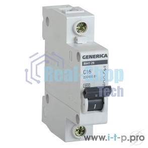 Выключатель автоматический однополюсный ВА47-29 32А C 4,5кА GENERICA MVA25-1-032-C IEK