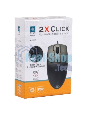 Мышь проводная A4Tech OP-620D черный, 1000 dpi, USB, кнопки - 4