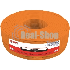 Кабель коаксиальный Rexant RG-6U+Cu нг(А)-HF, Cu/Al/Cu, 64%, 75 Ом, бухта 100 м, оранжевый