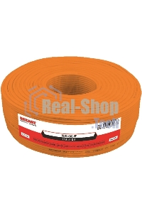 Кабель коаксиальный Rexant RG-6U+Cu нг(А)-HF, Cu/Al/Cu, 64%, 75 Ом, бухта 100 м, оранжевый