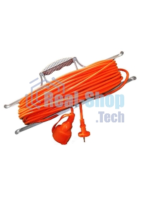 Удлинитель-шнур на рамке 1х50 м без заземл. 6А IP44 УШ-6 ПВС 2х0.75 UNIVersal 9632020