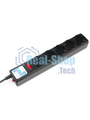 Сетевой фильтр Powercube SPG5-С5 5 м (5 розеток) черный (коробка)