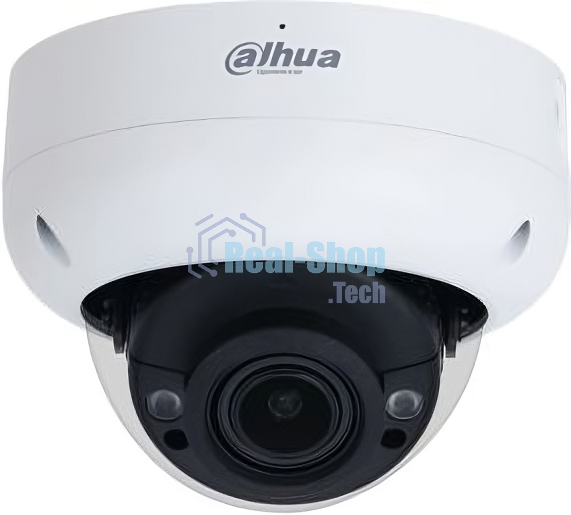 Уличная купольная IP-видеокамера Dahua DH-IPC-HDBW3241RP-ZS-S2 с ИИ 2Мп, 1/2.8” CMOS, моторизованный объектив 2.7~13.5мм, видеоаналитика, ИК-подсветка до 40м, IP67, IK10, корпус: металл