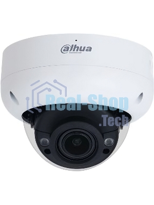 Уличная купольная IP-видеокамера Dahua DH-IPC-HDBW3241RP-ZS-S2 с ИИ 2Мп, 1/2.8” CMOS, моторизованный объектив 2.7~13.5мм, видеоаналитика, ИК-подсветка до 40м, IP67, IK10, корпус: металл