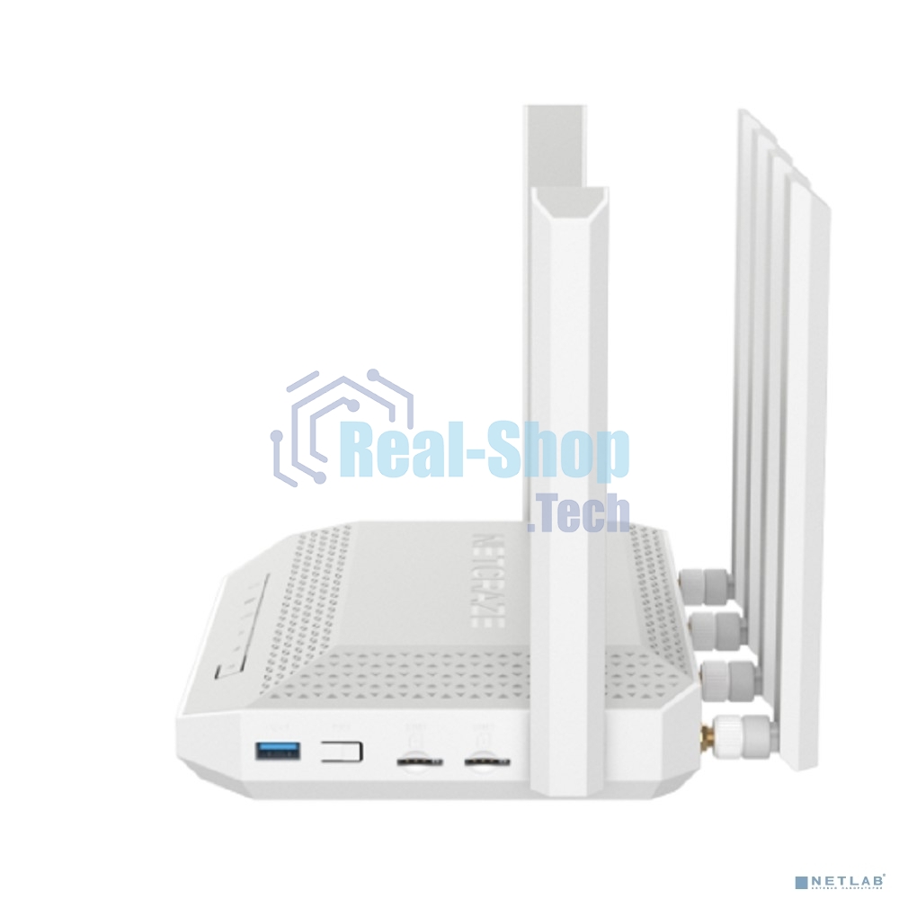 Мультигигабитный интернет-центр Netcraze Hero 5G (NC-4110) с модемом 5G, двумя слотами для SIM-карт, Mesh Wi-Fi 6 AX3000, Smart-коммутатором 1×2.5G и 4×1G, многофункциональными портами USB 3.0 и 2.0