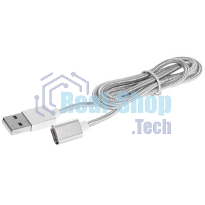 Кабель USB2.0 Cablexpert CC-USB2S-AMCM-1M-BK AM/Type-C, 3А, 18Вт, QC3.0, силиконовый, медь, 1м, черный, пакет