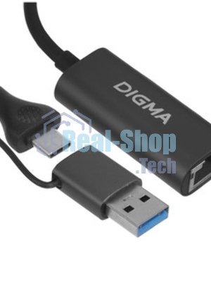 Сетевой адаптер Gigabit Ethernet Digma DLA-GEUC01 USB 3.0