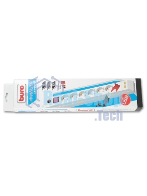Сетевой фильтр Buro BU-SP3 USB 2A-B 3 м, 6 розеток, черный, коробка