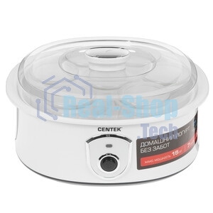 Йогуртница Centek CT-1442 15 Вт, 200 мл, емкостей - 7 шт, материал баночек - стекло, белый