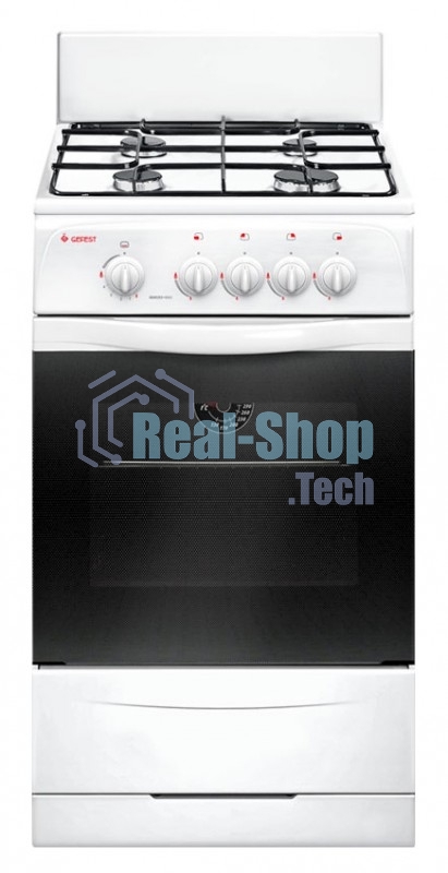 Плита газовая Gefest ПГ 3200-08 белый, конфорок 4 шт, духовка 42 л, 50 см x 85 см x 53 см