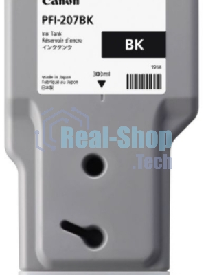 Картридж струйный Canon PFI-207 BK (8789B001) черный (300 мл) для Canon imagePROGRAPH iPF680, 685, 780, 785