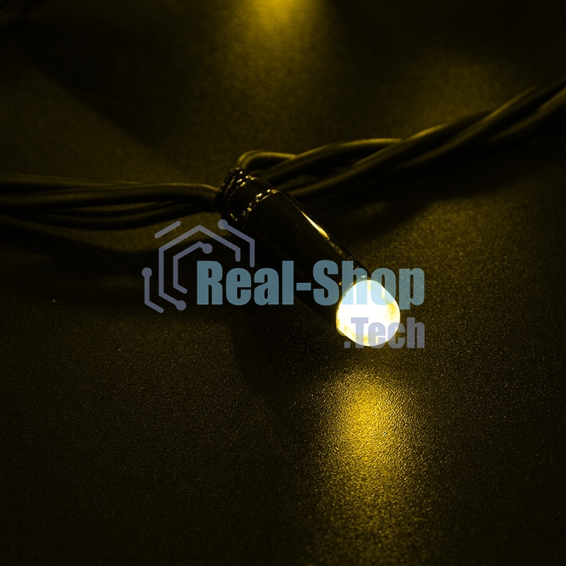 Гирлянда Neon-night Нить 10м, постоянное свечение, черный ПВХ, 230В, желтый