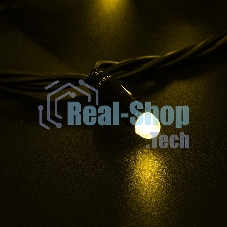 Гирлянда Neon-night Нить 10м, постоянное свечение, черный ПВХ, 230В, желтый