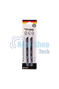 Пилка для электролобзика по дереву Kranz T144DP 100 мм 6 зубьев на дюйм 8-60 мм (2 шт./уп.)