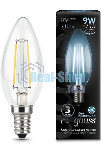 Лампа светодиодная Gauss Filament Свеча E14 9Вт 4100К