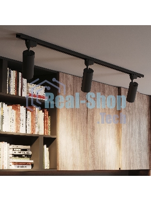 Светильник Gauss трековый цилиндр 8W 750lm 4000K 180-220V IP20 45x155мм черный LED 1/40