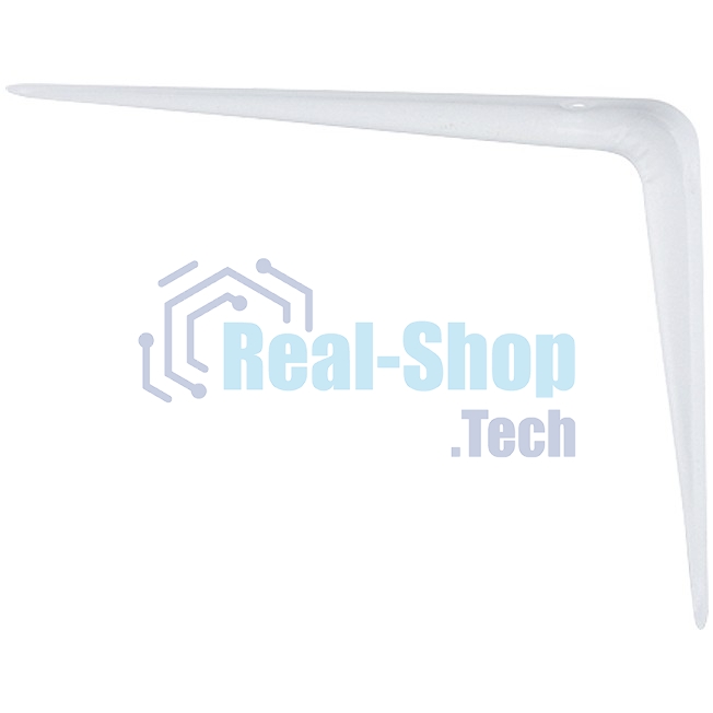 Кронштейн угловой с ребром Сибртех 125 х 150 мм, белый