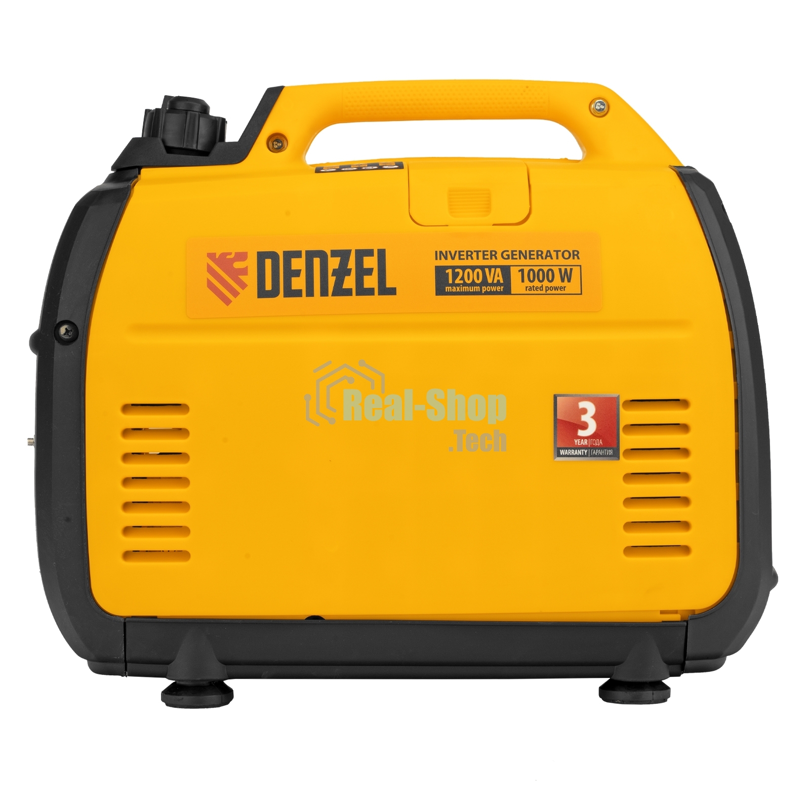 Генератор инверторный Denzel GT-1200iS, 1,2 кВт, 230 В, бак 2,4 л, закрытый корпус, ручной старт