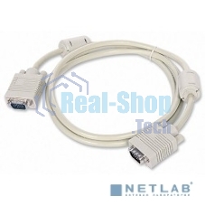 Кабель Gembird CC-PPVGAX-6,Кабель удлинитель VGA Premium,1.8м,15M/15F,тройн. экран,феррит. кольца,пакет