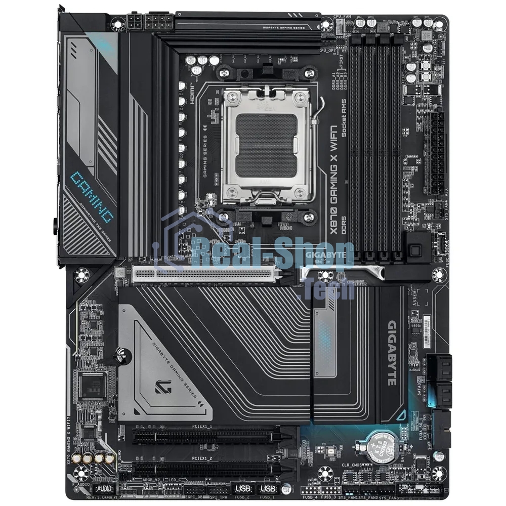 Материнская плата Gigabyte X870E AORUS ELITE WIFI7, AM5, AMD X870E, 4xDDR5, 4xSATA, 4xM.2, 1xPCI-E 5.0 x16, 1xPCI-E 4.0 x4, 1xPCI-E 3.0 x4, 1xHDMI, 1x 2.5Gb LAN, 4xUSB-A 3.2 Gen 1, 2xUSB-A 3.2 Gen 2, 4xUSB-A 2.0, 2xUSB-C 4.0, 2x3.5 мм, 7.1, ATX