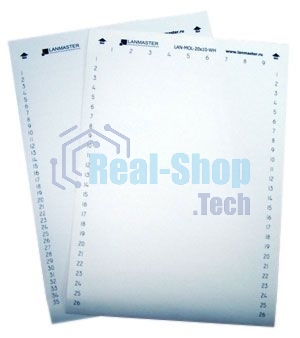 Маркер самоклеющийся, л.А4, 14х7, на розетки, белый, 420 шт/л.