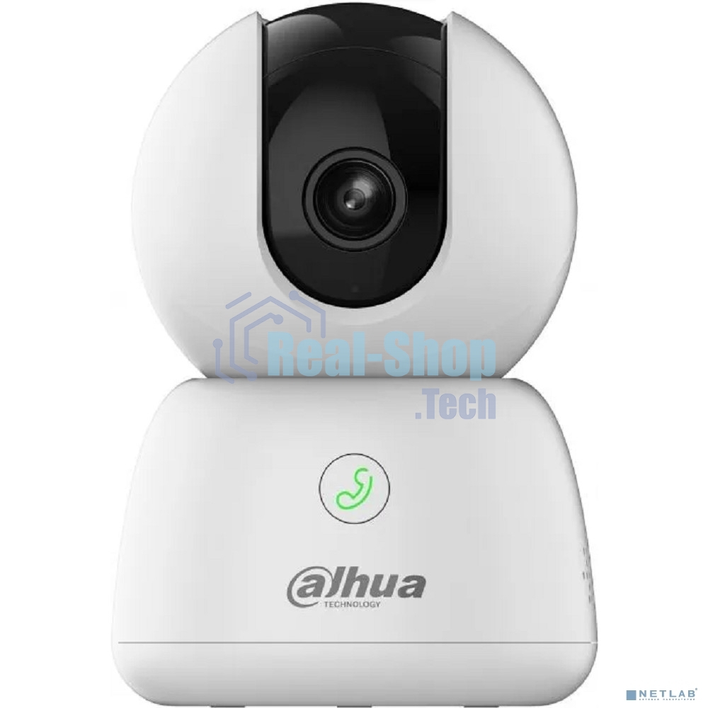 Мини-PT IP-видеокамера Dahua DH-IPC-H3BP-0360B с Wi-Fi 2.4ГГц 3Мп, 1/3.2” CMOS, объектив 3.6мм, обнаружение людей, ИК 10м, микрофон, динамик
