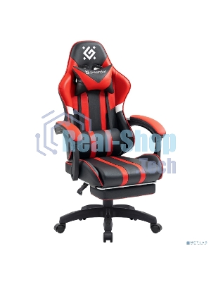 Кресло Defender Colran черный, экокожа, 120 кг, подставка для ног, механизм качания