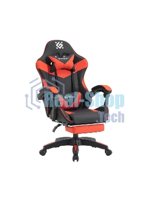 Кресло Defender TORNADO BLACK/RED черный/красный, экокожа