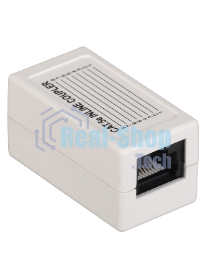 Проходной адаптер ITK кат.5E UTP, тип RJ45-RJ45 (8P8C), белый