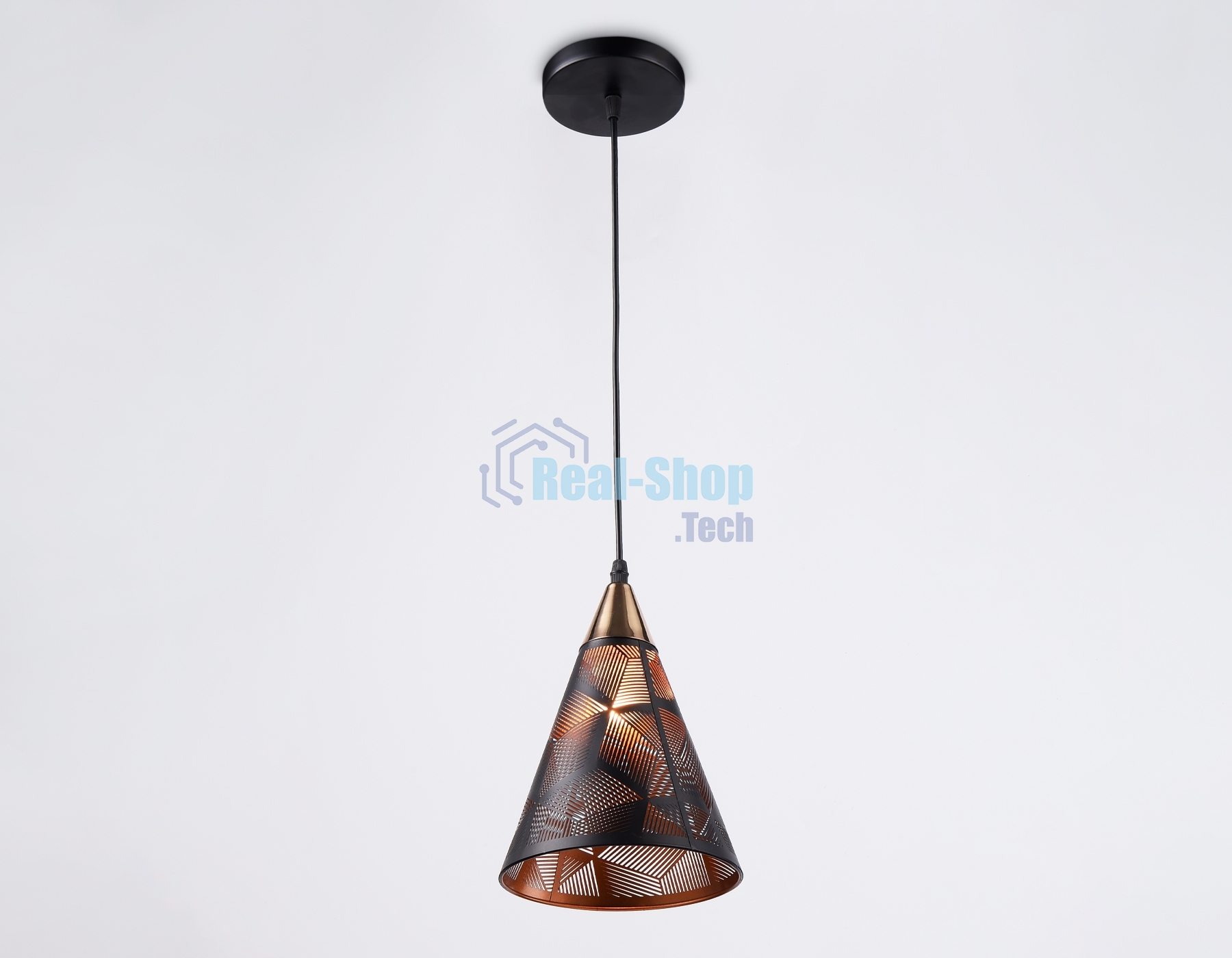Светильник Ambrella light TR8431 BK/FGD черный/золото E27 max 40W D180*800