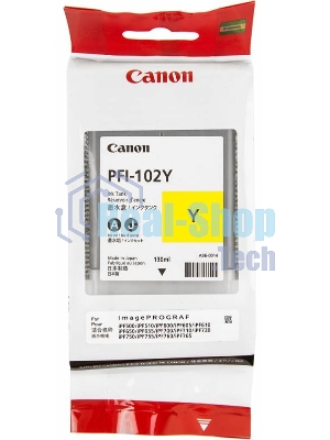 Картридж струйный Canon PFI-102Y (0898B001) желтый, 130 мл., для imagePROGRAF iPF605, iPF610., iPF650, iPF655, iPF710, iPF750, iPF755, LP17, iPF510